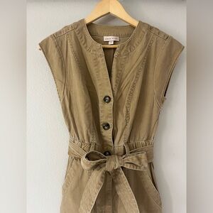 Knox Rose Khaki Button-Front Overalls - Size XS